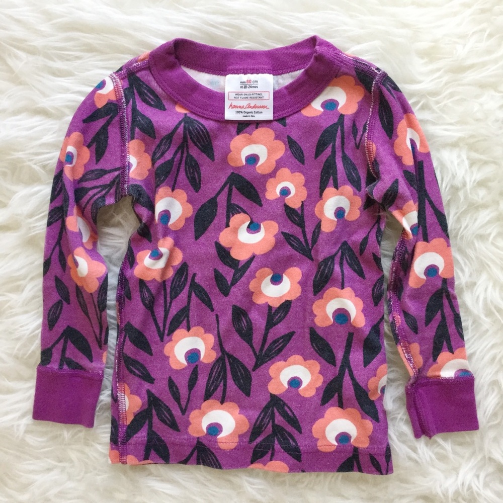 Hanna Andersson Organic Cotton Floral PJ Top